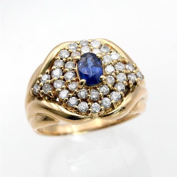 ◎中古美品◎１８金　サファイア　0.52ct　ダイヤ　0.65ct　リング　11.5号