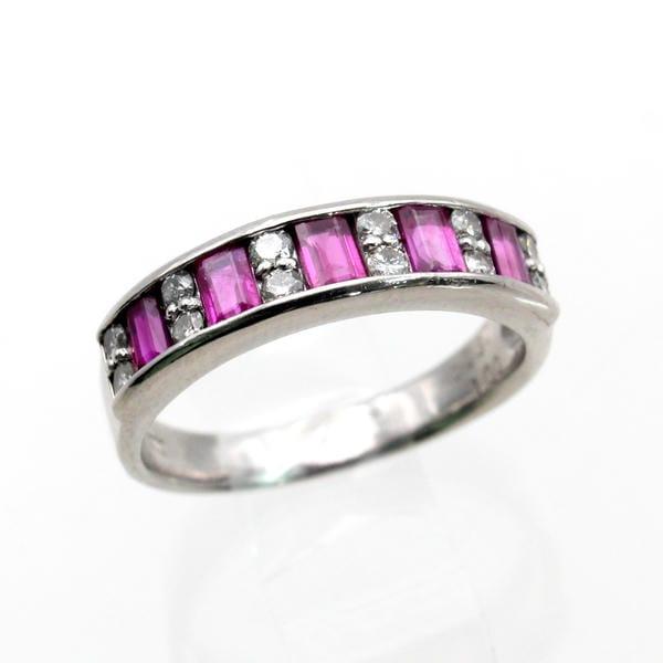 ◎中古美品◎プラチナ　ルビー　1.00ｃｔ　ダイヤ　0.31ｃｔ　リング　14号