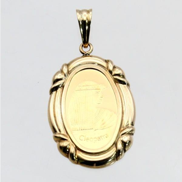 ◎中古美品◎１８金枠　純金インゴット（2.5g）　ペンダント