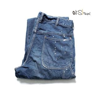 orSlow オアスロウ ペインターパンツ デニム ユーズド加工 ペイント加工 DENIM PAINTER PANTS (01-5120-P95-PAINT)｜アンドフェブヤフー店