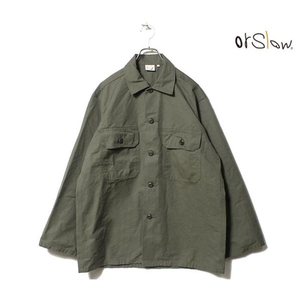 orSlow オアスロウ トゥルーパー ファティーグシャツ ユーティリティシャツ リップストップ T...