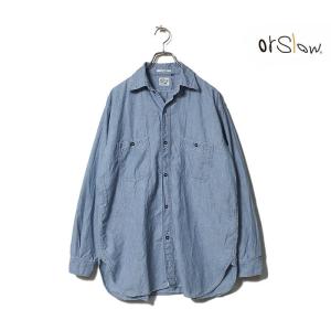 orSlow オアスロウ ヴィンテージフィット ワークシャツ シャンブレー ユーズド加工 VINTAYGE FIT WORK SHIRT USED CHAMBRAY (03-V8070-99)｜andpheb