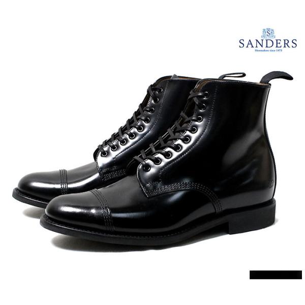 SANDERS サンダース ミリタリー ダービーブーツ ブラック MILITARY DERBY BO...