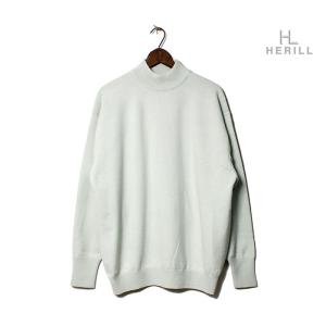 HERILL ヘリル ニット カシミヤ モックネック セーター グリーン CASHMERE MOCKNECK KNIT SWEATER GREEN (19-070-8020-31-GREEN)｜andpheb