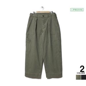 アプレッセ A.PRESSE ミリタリー ワイドパンツ USAF Hemmed Bottoms Pants (21AAP-04-03M)｜andpheb