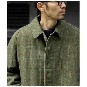 アプレッセ A.PRESSE チェックツイード バルマカーンコート Tweed Balmacaan Coat (22AAP-01-15HB)｜andpheb