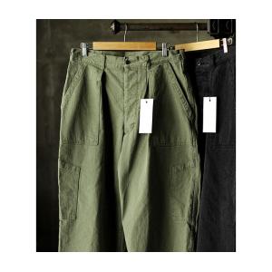 アプレッセ A.PRESSE ミリタリー ワイドパンツ USAF Hemmed Bottoms (22AAP-04-07M-OLIVE)｜andpheb