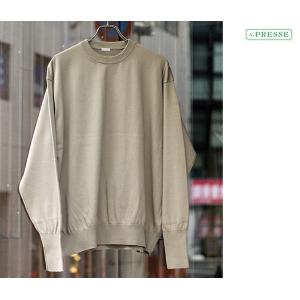 アプレッセ A.PRESSE コットン ニット ロングスリーブ Cotton Knit L/S T-Shirt (23SAP-03-03H)｜andpheb