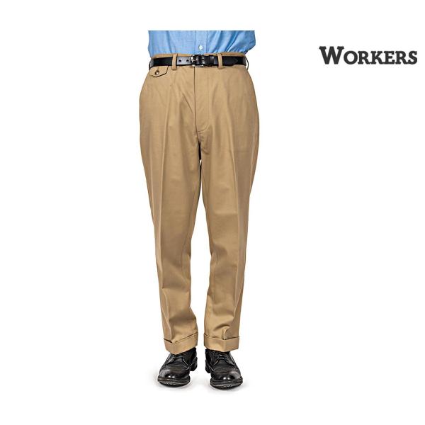 予約商品(お届け予定 3月頃以降) ワーカーズ WORKERS リンクル・レジスト チノ ベージュ ...