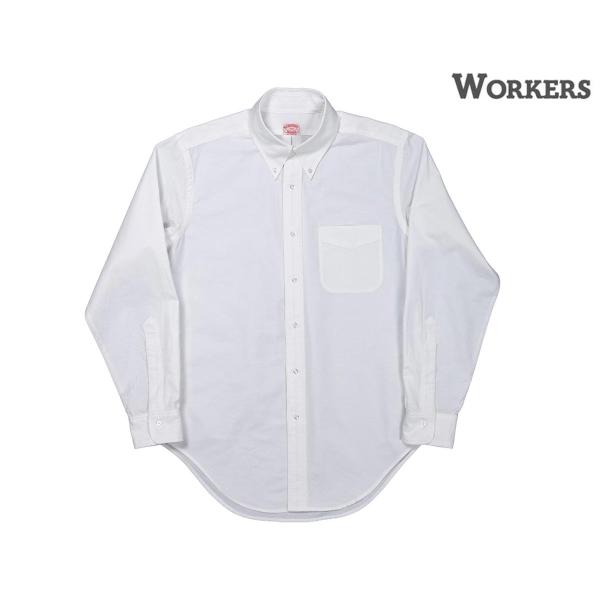 予約商品(お届け予定 8月頃以降) ワーカーズ WORKERS 7ボタン ボタンダウンシャツ  (2...