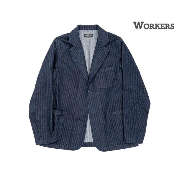 予約商品(お届け予定 8月頃以降) ワーカーズ WORKERS ラウンジ ジャケット インディゴ ヘ...
