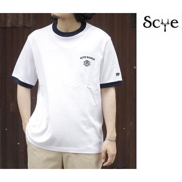 SCYE サイ コットン ジャージー プリント リンガー Tシャツ 30/2 (5725-21702...