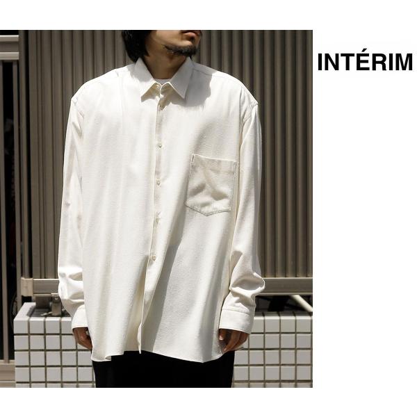 インテリム INTERIM シルク ノイル  ハイパービッグ ロングスリーブ レギュラー シャツ (...