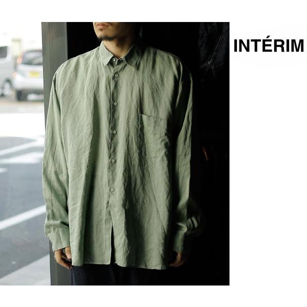 インテリム INTERIM ラミー シアー ローン HB ロングスリーブ レギュラーカラー シャツ ...