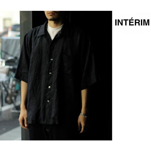 インテリム INTERIM ラミー シアー ローン HB ショートスリーブ オープンカラー シャツ ...
