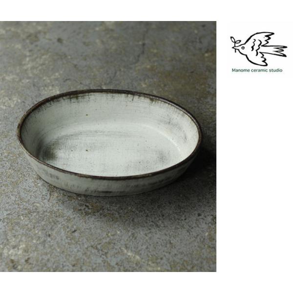マノメ工房  笠間焼 スクラッチオーバル深鉢 (MONOME-11)