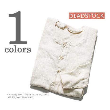 デッドストック DEADSTOCK スイス製 スイス軍 ミリタリー ヘンリーネック ロンＴ (SWI...