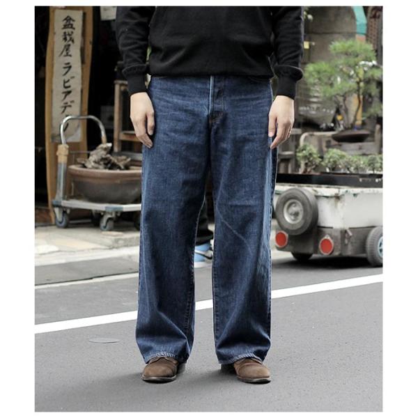 SCYE サイ セルヴィッチ デニム ユーズドウォッシュ ワイドレグ ジーンズ (WIDE-LEG-...