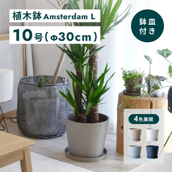 植木鉢 鉢 ecopots Amsterdam 10号 おしゃれ 北欧 鉢カバー プランター 軽い ...