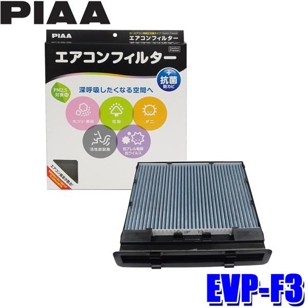 EVP-F3 PIAA ピア エアコンフィルター コンフォートプレミアム スバル インプレッサスポー...