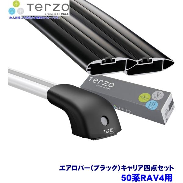 TERZO 50系RAV4(H31/4〜H7/11ダイレクトルーフレール付車)用ルーフキャリアセット...