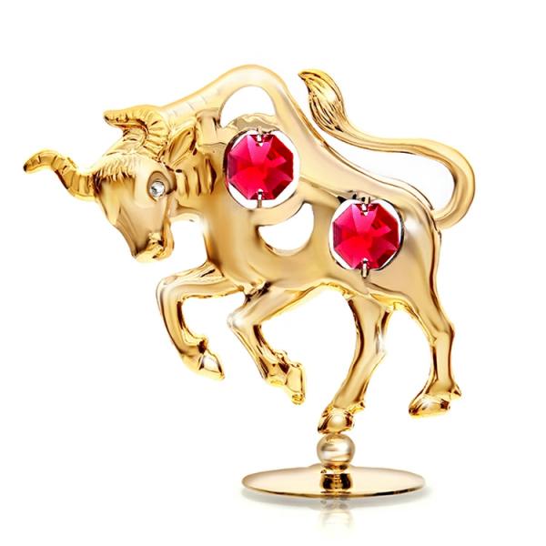 【送料無料】【おまけ付】赤い 猛牛 置物 ( 牡牛座 ） 誕生日プレゼント 丑年 牛 うし おうし座...