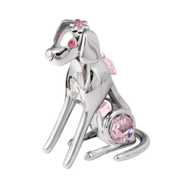 【送料無料】【おまけ付】花飾り 犬 置物 2 誕生日プレゼント 縁起物 子供 女性 イヌ 戌年 記念...