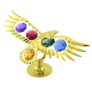 イーグルの木彫り50cm 右向き 鷲の木彫り置物 オブジェ 鳶の置物 鳥の