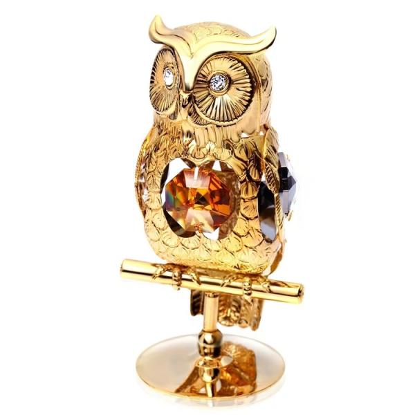 【送料無料】【おまけ付】フクロウ 置物 ゴールド ２ 誕生日プレゼント 男性 女性 ふくろう 鳥 酉...