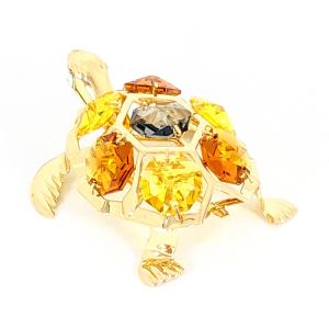 亀 木彫り 置物【匠の木彫り 木の 亀(かめ) 】 エンジュの です