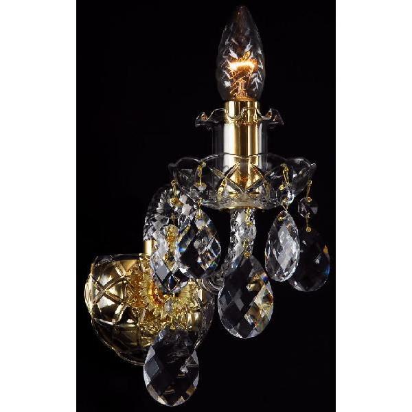 ブラケット W-01G LED電球対応 1灯 高級 ボヘミア クリスタル 輸入 ゴールド LED 照...