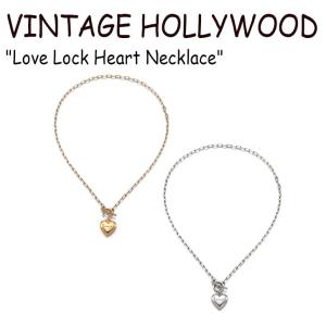 ヴィンテージ ハリウッド ネックレス VINTAGE HOLLYWOOD Love Lock Heart Necklace ラブ ロック ハート ネックレス GOLD SILVER VH23N1NE101B 461654 ACC｜andselect