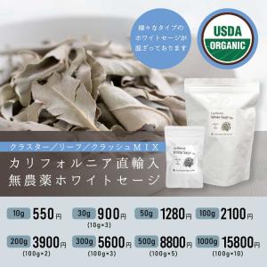 ＆SH ホワイトセージ 浄化 カリフォルニア産 無農薬 10g 枝付き クラスター ＆ リーフ ＆ ...