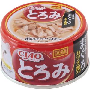 いなば　ＣＩＡＯとろみ　ささみ・まぐろ　カツオ節入り　80ｇ×★24個★【ケース販売・目隠し梱包不可】　A-42