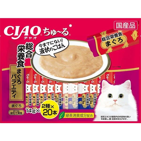 いなば　ＣＩＡＯちゅ〜る　総合栄養食　まぐろバラエティ　40本入り（14ｇｘ40本）　SC-188