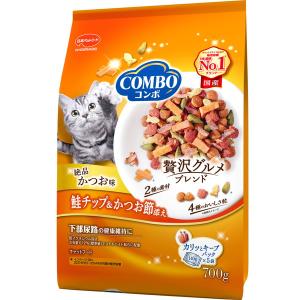 【在庫処分品】【数量限定】日本ペット　コンボキャット　かつお味・鮭チップ・かつお節添え　700ｇ