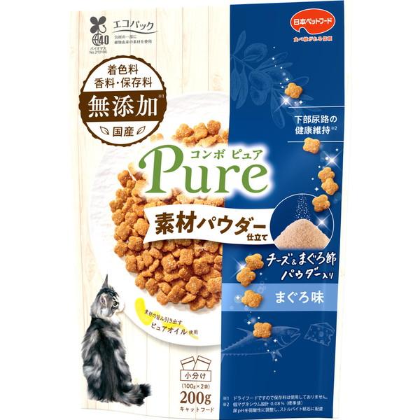 日本ペット　コンボ　ピュア　キャット　まぐろ味・チーズ＆まぐろ節パウダー仕立て　200g