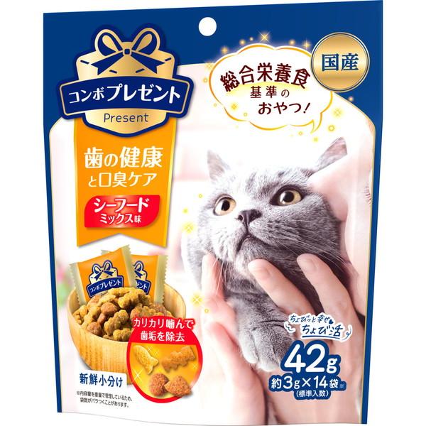 日本ペット　コンボ　プレゼント　キャット　おやつ　歯の健康と口臭ケア　42g（3g×14袋）