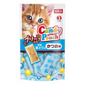 ペットライン キャネット キャンディーパウチ プリッと仕立て 国産若どり＆かつお味 48g CCP-10