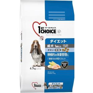 アース　ファーストチョイス　成犬　1歳以上　ダイエット中粒　チキン　6.7ｋｇ