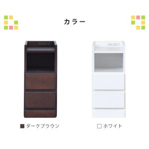 ナイトテーブル 隙間収納 サイドテーブル 2段...の詳細画像5