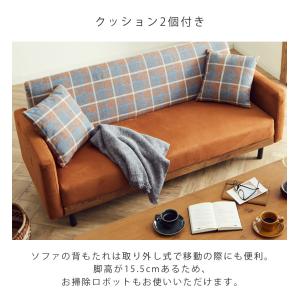ソファ 2.5人掛けソファ クッション付き 肘...の詳細画像2