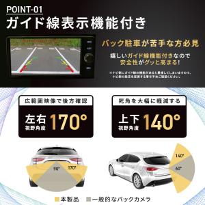 CCD バックカメラ 小型 広角 セット 防水...の詳細画像2