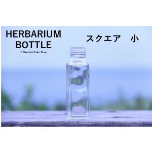 キャップ付 ハーバリウム ボトル 瓶「スクエア　5本セット　プラ製ホワイト」ガラス瓶 透明瓶 花材 ウエディング プリザーブドフラワー インスタ