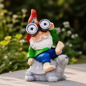 ガーデンオーナメント ソーラーライト 亀の置物...の詳細画像1