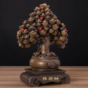 招財樹 置物 風水 縁起物 財運アップ 元宝 ...の詳細画像2