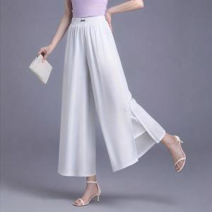 ワイドパンツ レディース 夏 シフォン ガウチ...の詳細画像2