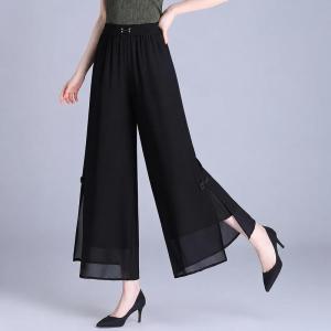 ワイドパンツ レディース 夏 シフォン ガウチ...の詳細画像3