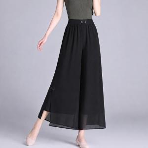 ワイドパンツ レディース 夏 シフォン ガウチ...の詳細画像4