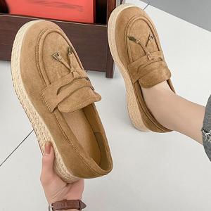 エスパドリーユ ジュートシューズ 厚底 スエー...の詳細画像1